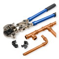 Hydraulické krimpovacie kliešte 16-32mm profilové krimpovacie kliešte na rúrky lisovacia sila 8 ton krimpovacie kliešte obrysové krimpovacie kliešte na rúrky s 3 nadstavcami