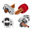Hydraulické krimpovacie kliešte 16-32mm profilové krimpovacie kliešte na rúrky lisovacia sila 8 ton krimpovacie kliešte obrysové krimpovacie kliešte na rúrky s 3 nadstavcami