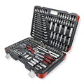 Sada náradia s račňou v kufríku, gola sada 216 dielov, 1/2", 3/8", 1/4"