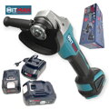 Akumulátorová uhlová brúska s digitálnym regulátorom otáčok, 125mm kotúč a tlmenie vibrácií, MAKITA platforma,  Hitman HT-BAG-1112R 62V