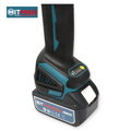 Akumulátorová uhlová brúska s digitálnym regulátorom otáčok, 125mm kotúč a tlmenie vibrácií, MAKITA platforma,  Hitman HT-BAG-1112R 62V