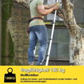 Stabilný 3,8 metrový teleskopický hliníkový rebrík, nosnosť 150 kg