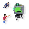 Krížový 3D Laserový Nivelák, Zelený Lúč, 360-stupňová Nivelácia, Nabíjateľný a Batériový, Haina HM-6763