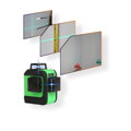 Krížový 3D Laserový Nivelák, Zelený Lúč, 360-stupňová Nivelácia, Nabíjateľný a Batériový, Haina HM-6763