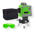 Krížový 3D Laserový Nivelák, Zelený Lúč, 360-stupňová Nivelácia, Nabíjateľný a Batériový, Haina HM-6763