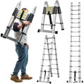 Dvojdielny hliníkový rebrík, teleskopický, viacúčelový, 5 metrov, (2,5+2,5) nosnosť 150 kg