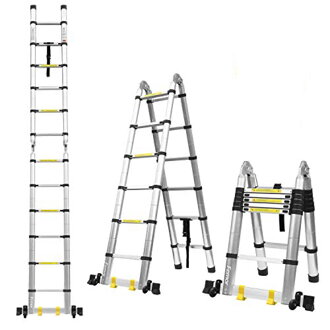 Stabilný teleskopicky hliníkový rebrík áčko 5M alebo 2x2,5M